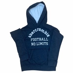 Abercrombie Kids’ Blue Muscle Graphic Logo Hoodie Youth Size Large/10